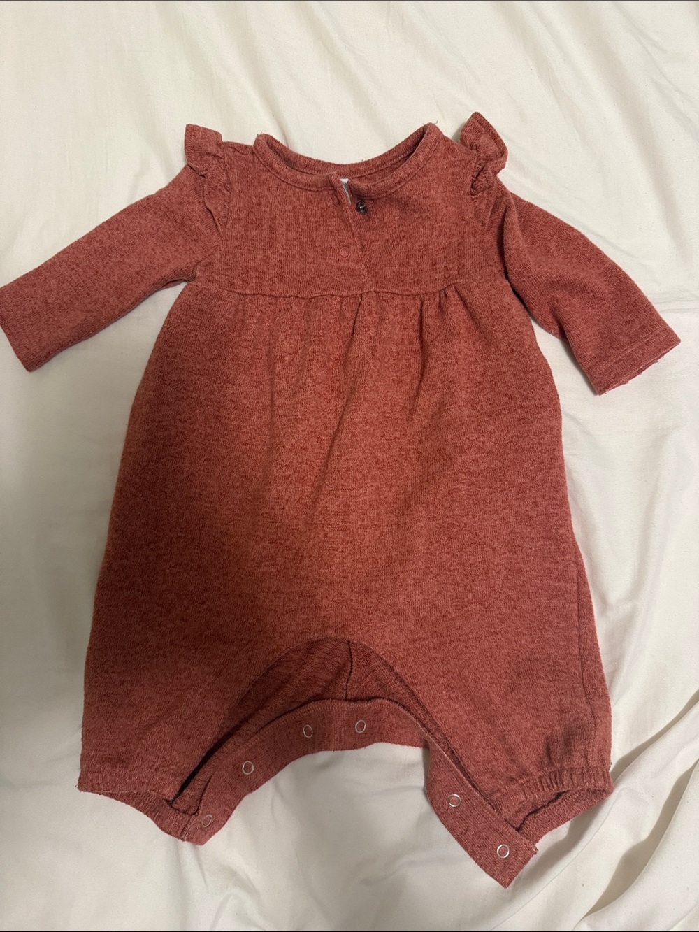 Old Navy Rust Long Sleeve Baby One-Piece Bodysuit